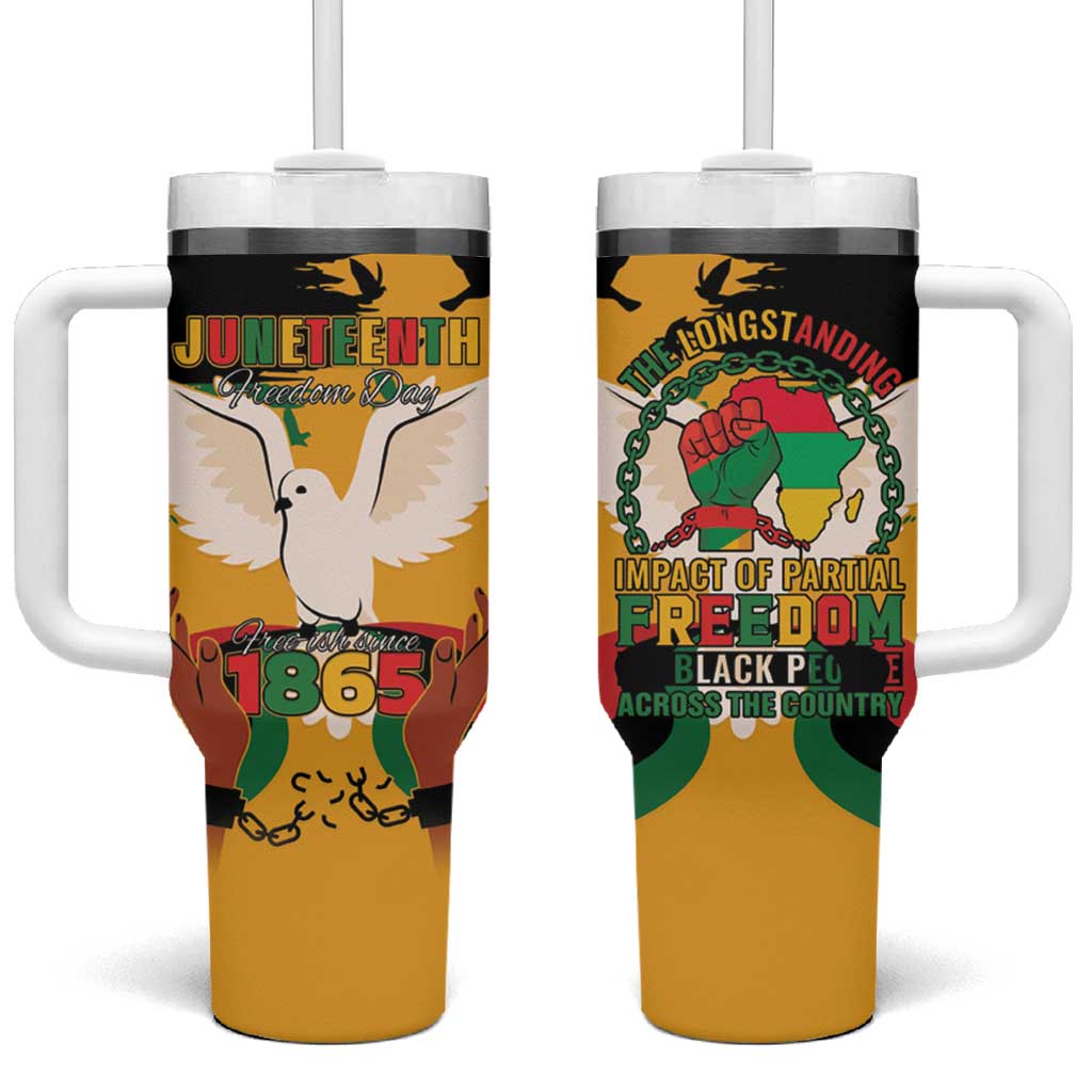 Juneteenth African American Tumbler With Handle Free-ish Since 1865
