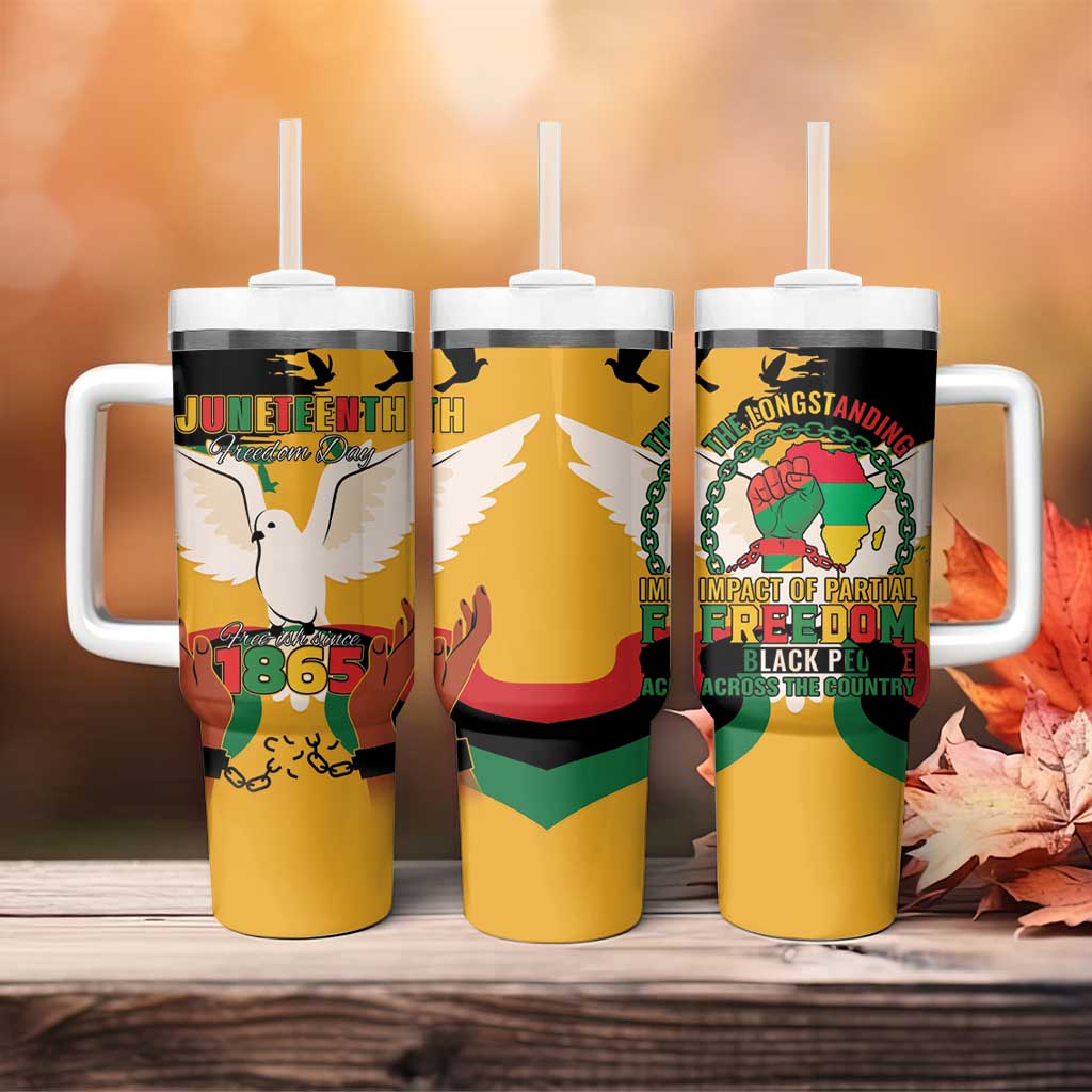 Juneteenth African American Tumbler With Handle Free-ish Since 1865