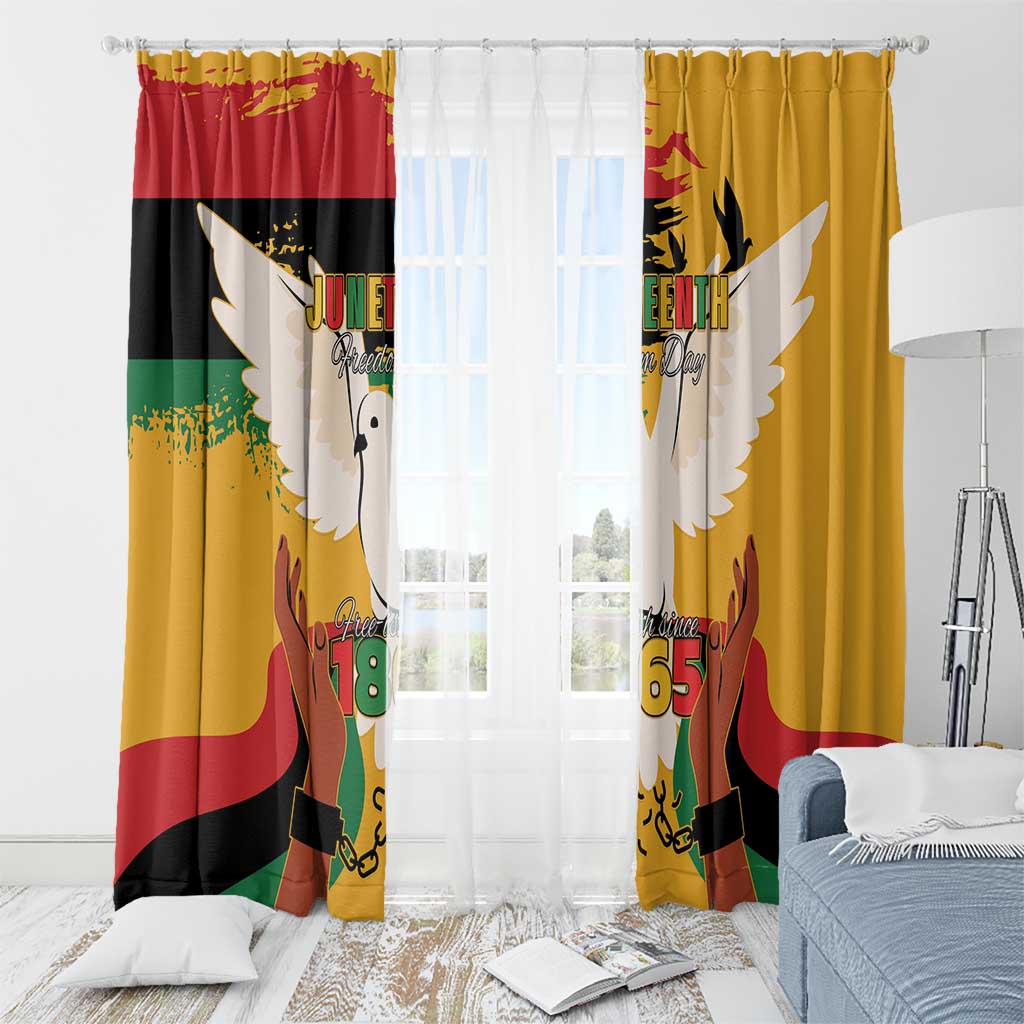 Juneteenth African American Window Curtain Free-ish Since 1865