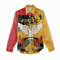 Juneteenth African American Women Casual Shirt Free-ish Since 1865