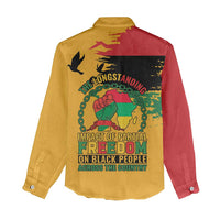 Juneteenth African American Women Casual Shirt Free-ish Since 1865