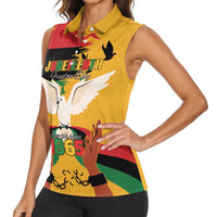 Juneteenth African American Women Sleeveless Polo Shirt Free-ish Since 1865