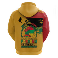 Juneteenth African American Zip Hoodie Free-ish Since 1865