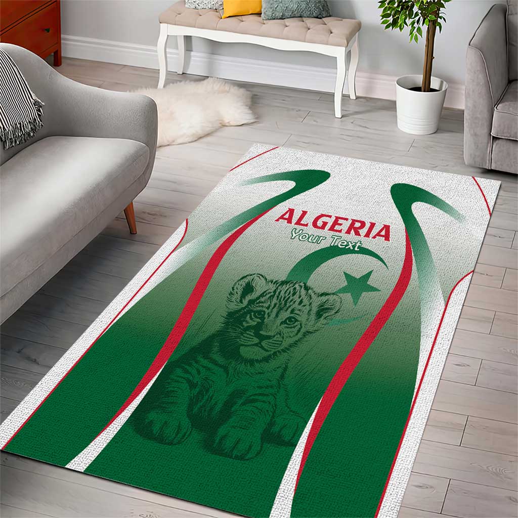 Algeria Rugby Custom Area Rug Go Lion Cubs