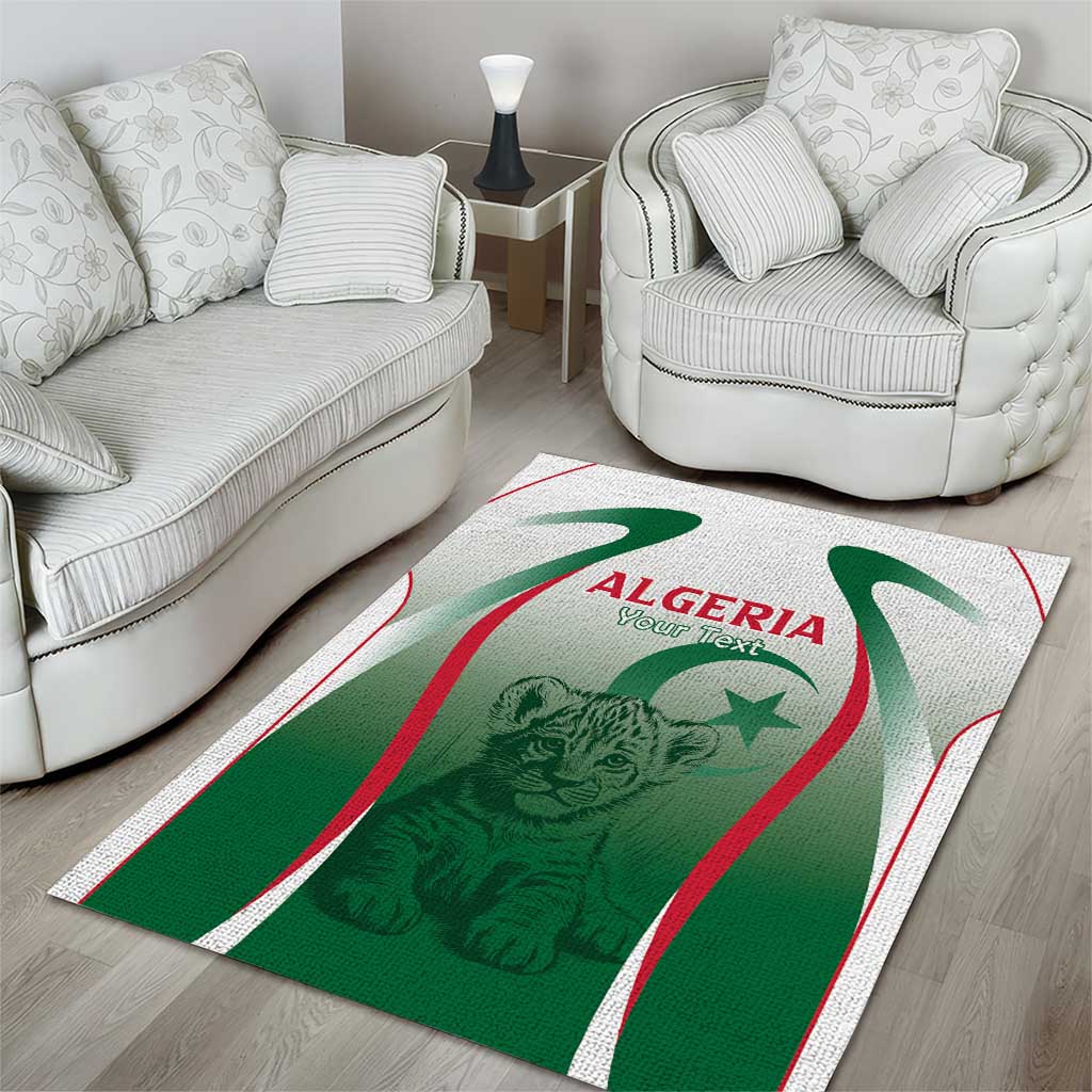 Algeria Rugby Custom Area Rug Go Lion Cubs