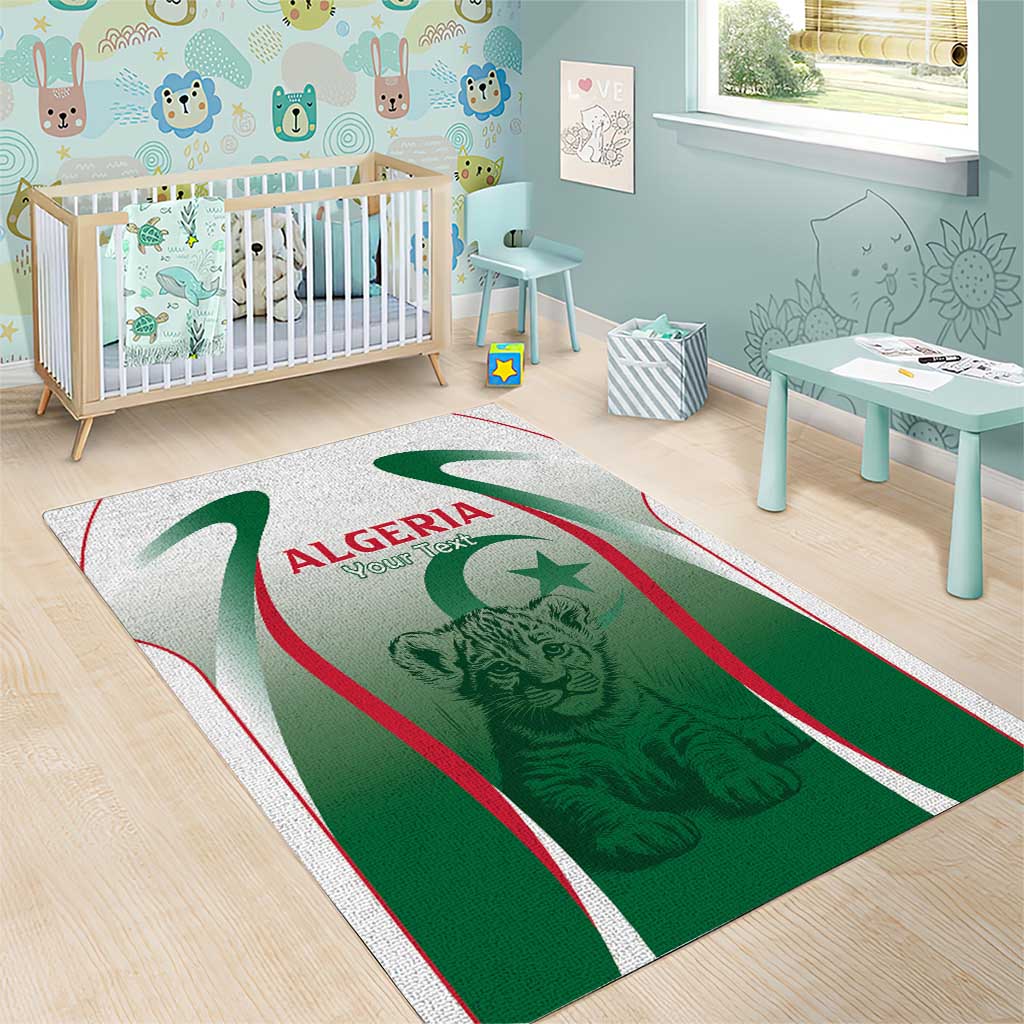 Algeria Rugby Custom Area Rug Go Lion Cubs