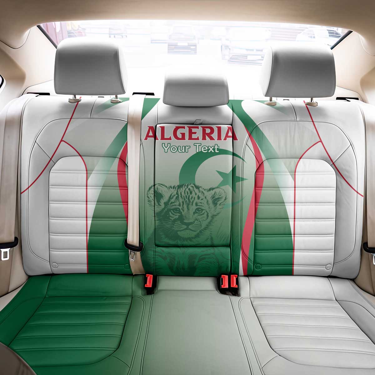 Algeria Rugby Custom Back Car Seat Cover Go Lion Cubs