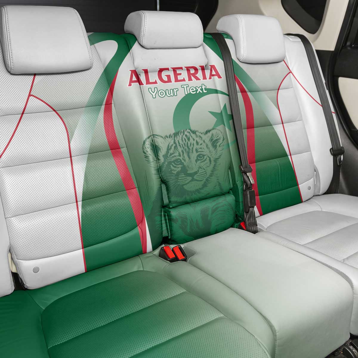 Algeria Rugby Custom Back Car Seat Cover Go Lion Cubs