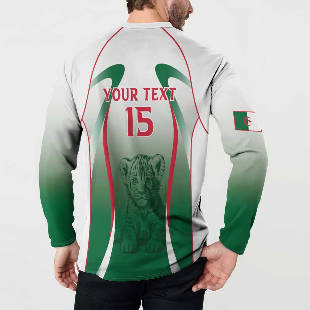 Algeria Rugby Custom Button Sweatshirt Go Lion Cubs