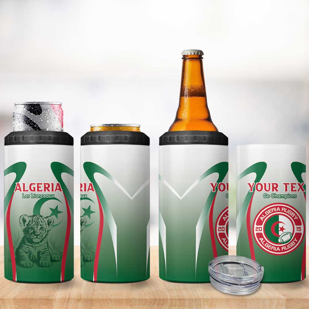 Algeria Rugby Custom 4 in 1 Can Cooler Tumbler Go Lion Cubs