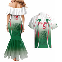 Algeria Rugby Custom Couples Matching Mermaid Dress and Hawaiian Shirt Go Lion Cubs