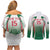 Algeria Rugby Custom Couples Matching Off Shoulder Short Dress and Long Sleeve Button Shirt Go Lion Cubs