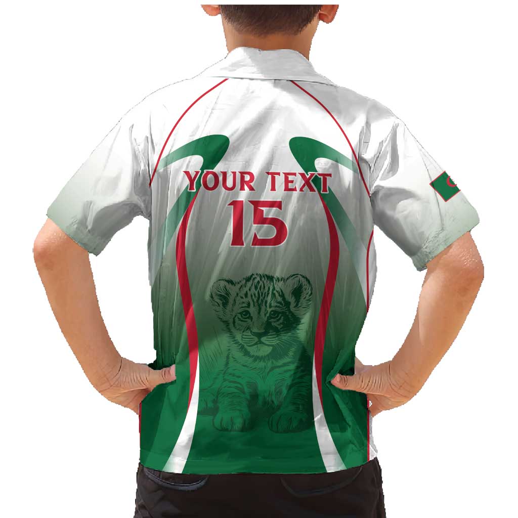 Algeria Rugby Custom Family Matching Mermaid Dress and Hawaiian Shirt Go Lion Cubs