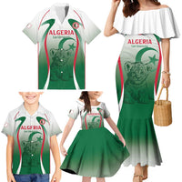 Algeria Rugby Custom Family Matching Mermaid Dress and Hawaiian Shirt Go Lion Cubs