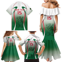 Algeria Rugby Custom Family Matching Mermaid Dress and Hawaiian Shirt Go Lion Cubs