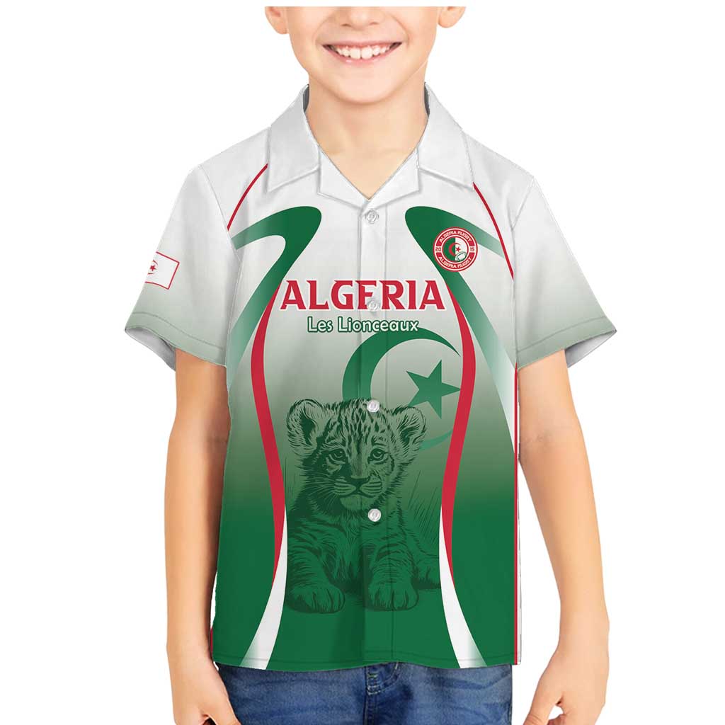 Algeria Rugby Custom Family Matching Mermaid Dress and Hawaiian Shirt Go Lion Cubs