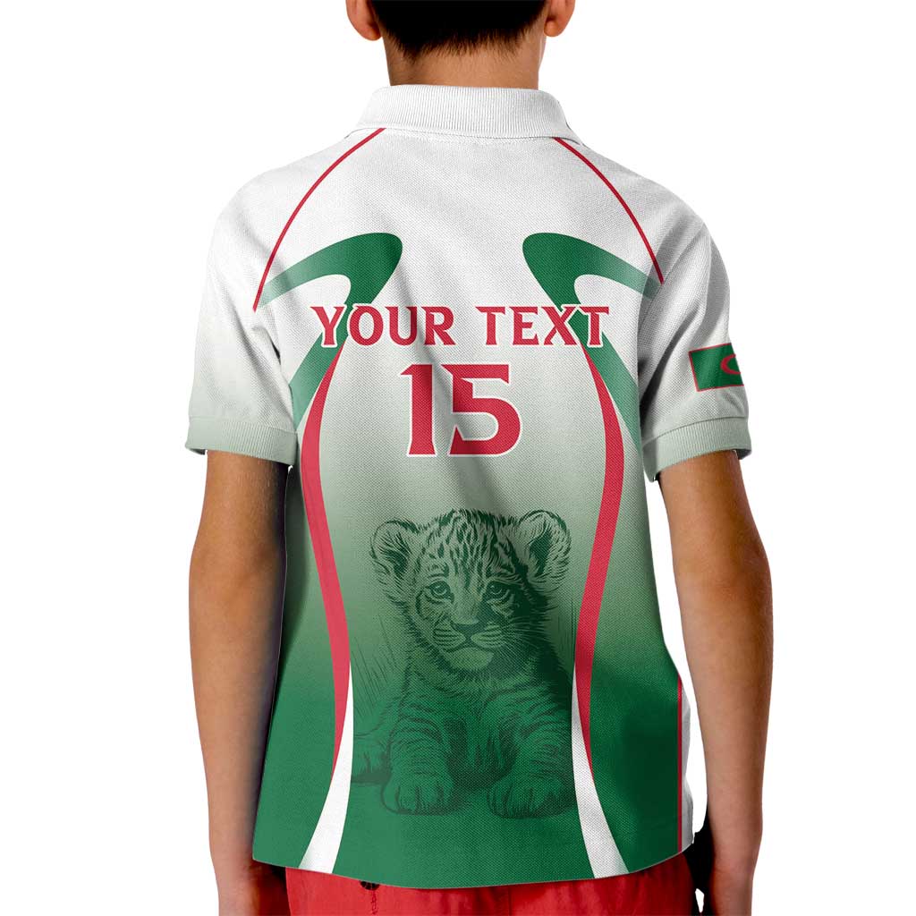 Algeria Rugby Custom Kid Polo Shirt Go Lion Cubs