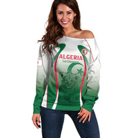 Algeria Rugby Custom Off Shoulder Sweater Go Lion Cubs
