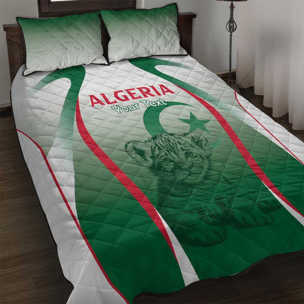 Algeria Rugby Custom Quilt Bed Set Go Lion Cubs