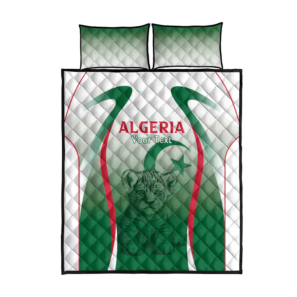 Algeria Rugby Custom Quilt Bed Set Go Lion Cubs
