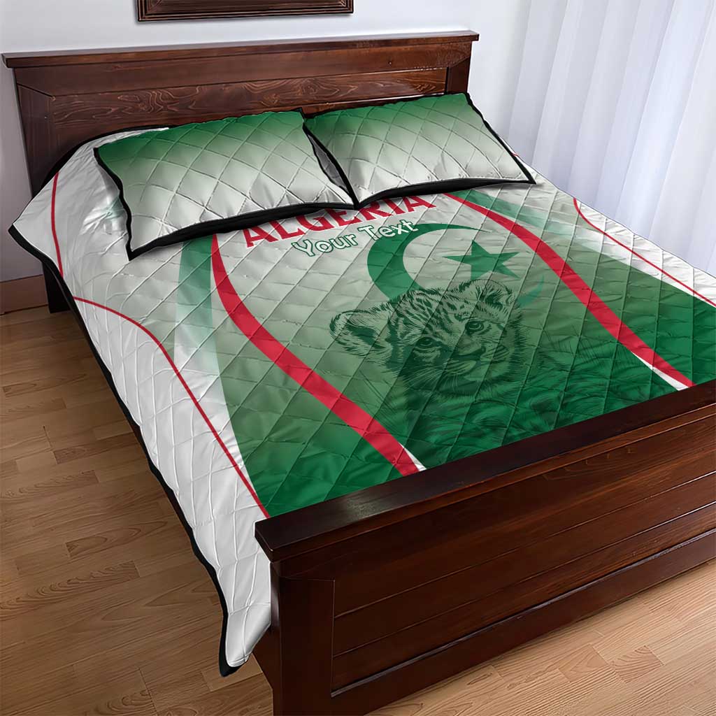 Algeria Rugby Custom Quilt Bed Set Go Lion Cubs