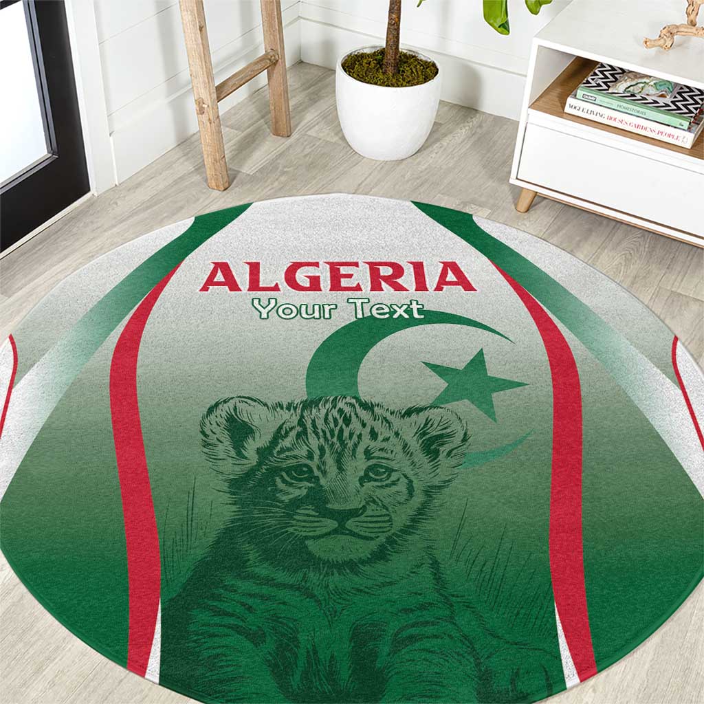 Algeria Rugby Custom Round Carpet Go Lion Cubs