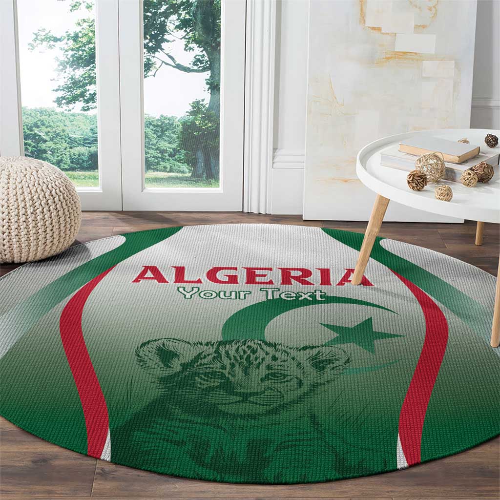 Algeria Rugby Custom Round Carpet Go Lion Cubs