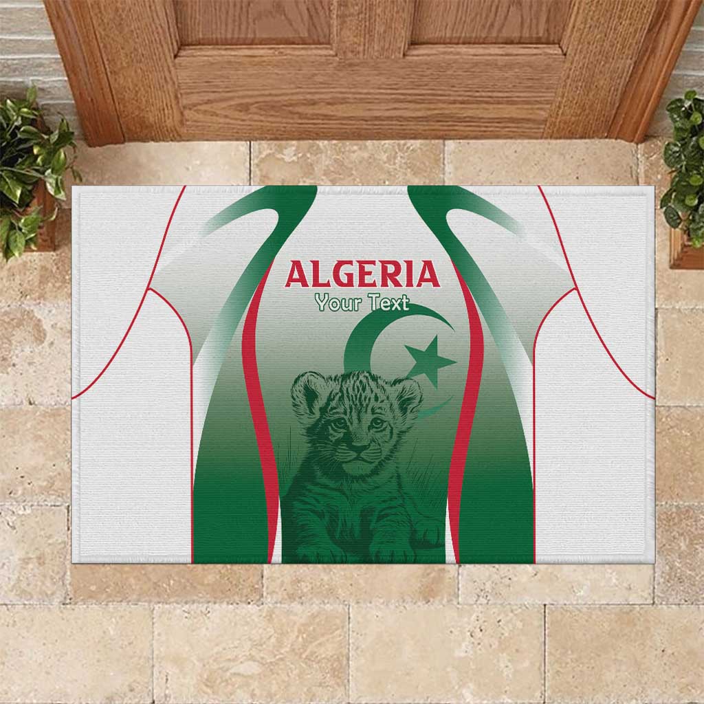 Algeria Rugby Custom Rubber Doormat Go Lion Cubs