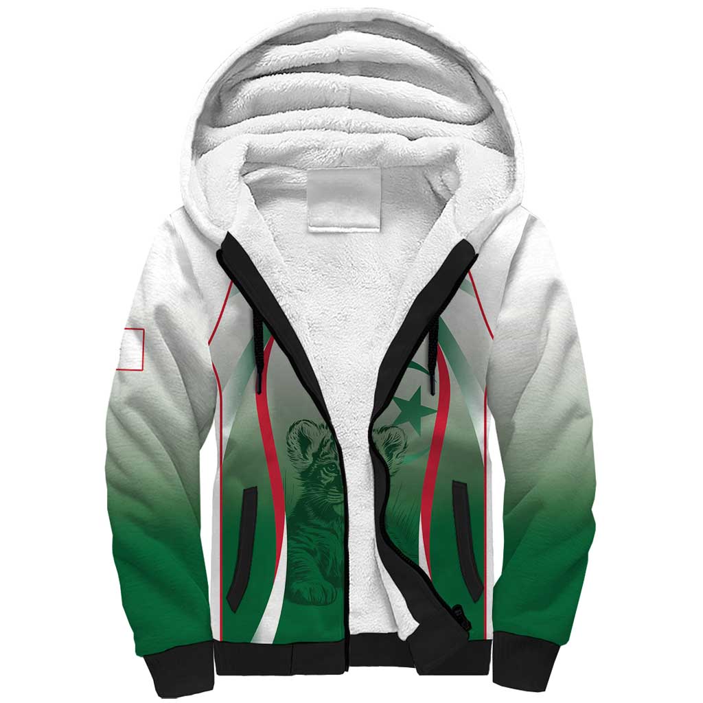 Algeria Rugby Custom Sherpa Hoodie Go Lion Cubs