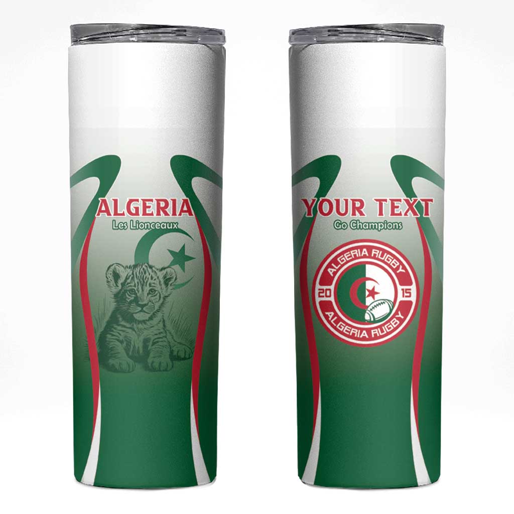 Algeria Rugby Custom Skinny Tumbler Go Lion Cubs