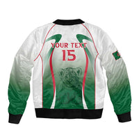 Algeria Rugby Custom Sleeve Zip Bomber Jacket Go Lion Cubs
