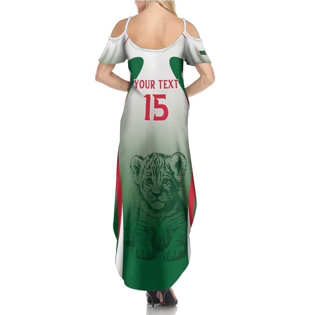 Algeria Rugby Custom Summer Maxi Dress Go Lion Cubs