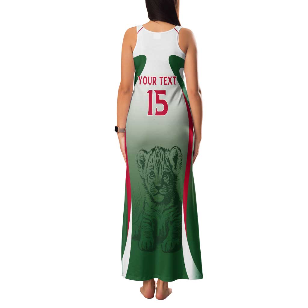 Algeria Rugby Custom Tank Maxi Dress Go Lion Cubs
