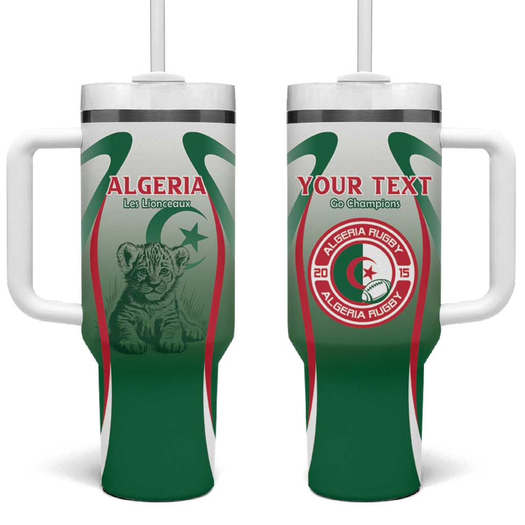 Algeria Rugby Custom Tumbler With Handle Go Lion Cubs