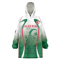 Algeria Rugby Custom Wearable Blanket Hoodie Go Lion Cubs