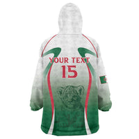 Algeria Rugby Custom Wearable Blanket Hoodie Go Lion Cubs