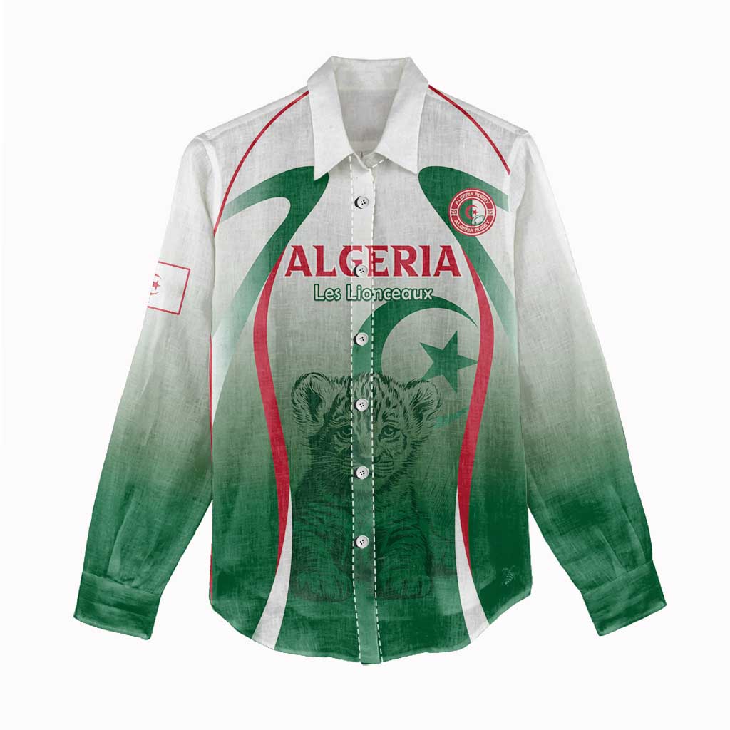 Algeria Rugby Custom Women Casual Shirt Go Lion Cubs