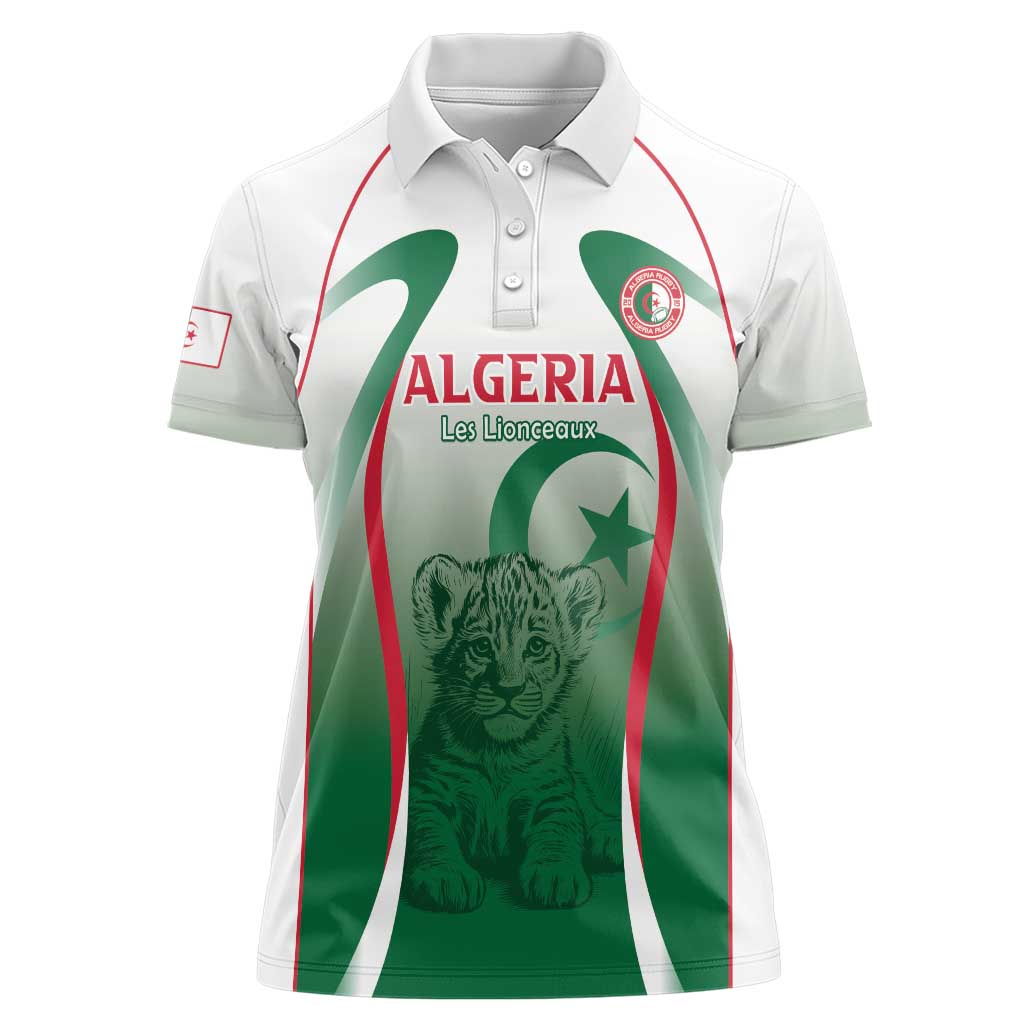 Algeria Rugby Custom Women Polo Shirt Go Lion Cubs