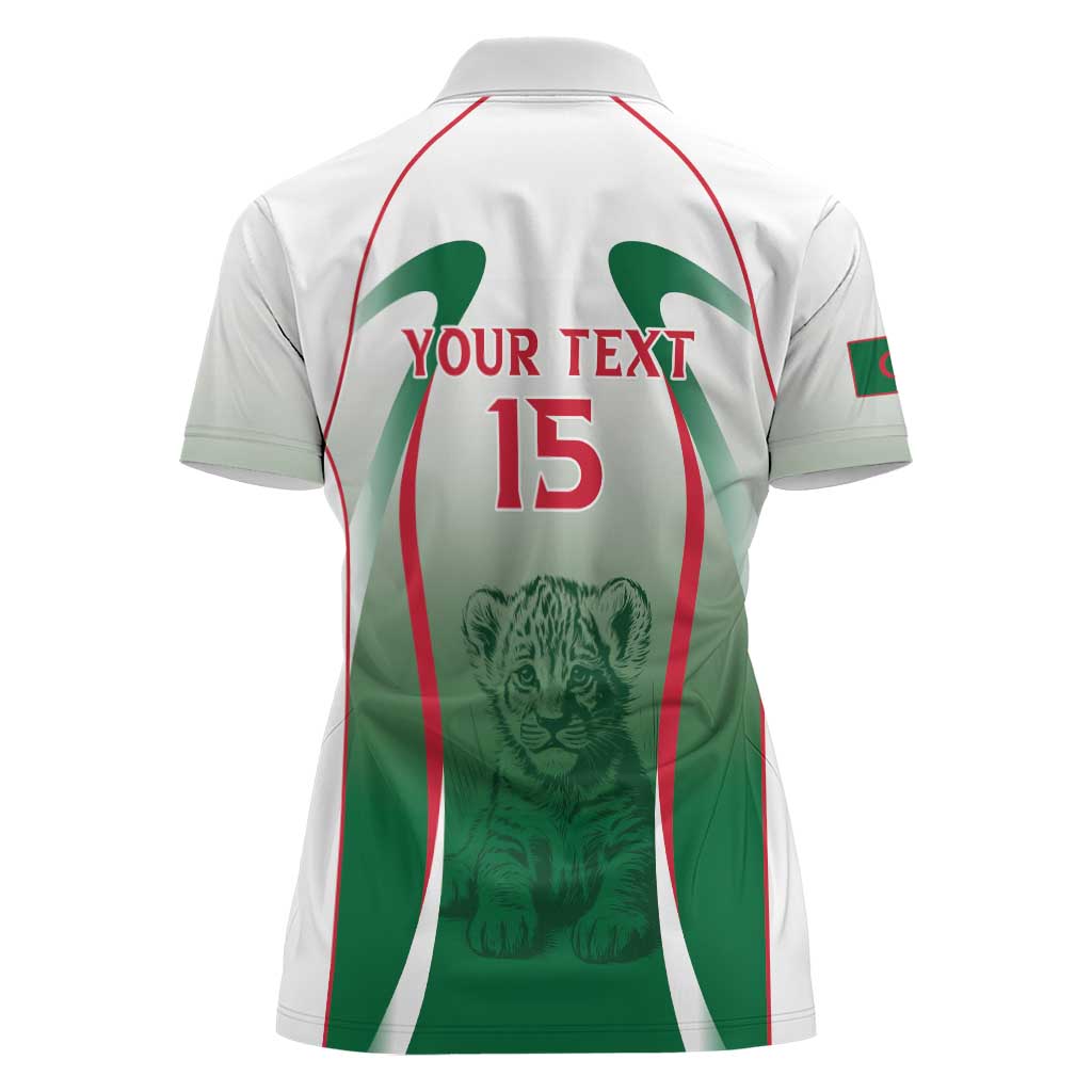Algeria Rugby Custom Women Polo Shirt Go Lion Cubs