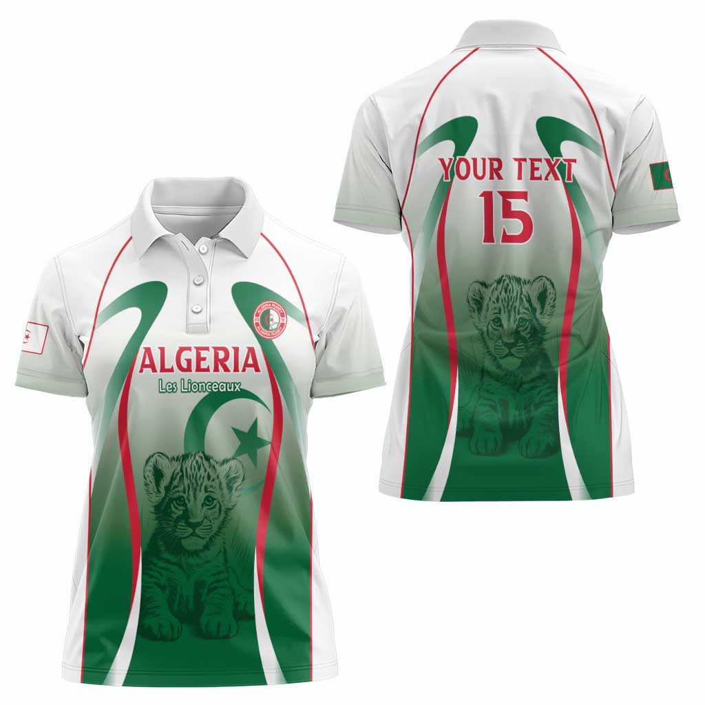 Algeria Rugby Custom Women Polo Shirt Go Lion Cubs