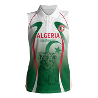 Algeria Rugby Custom Women Sleeveless Polo Shirt Go Lion Cubs