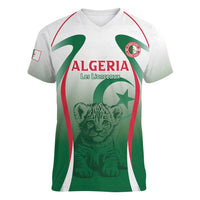 Algeria Rugby Custom Women V-Neck T-Shirt Go Lion Cubs