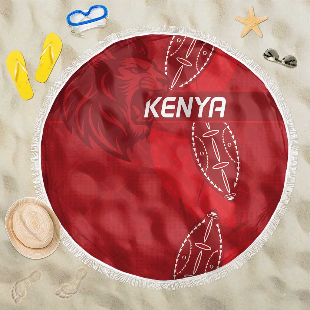 Kenya Rugby Beach Blanket Go Champions Simbas - Red Color