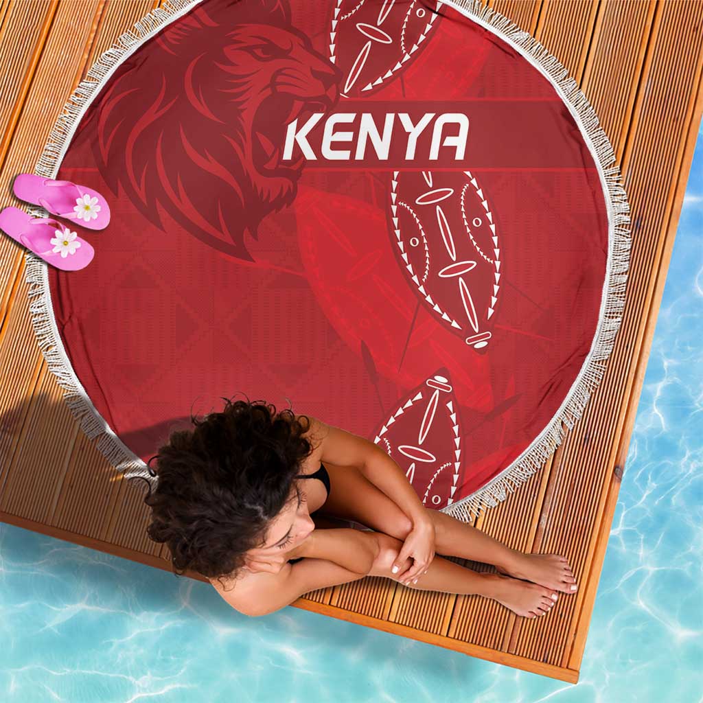 Kenya Rugby Beach Blanket Go Champions Simbas - Red Color