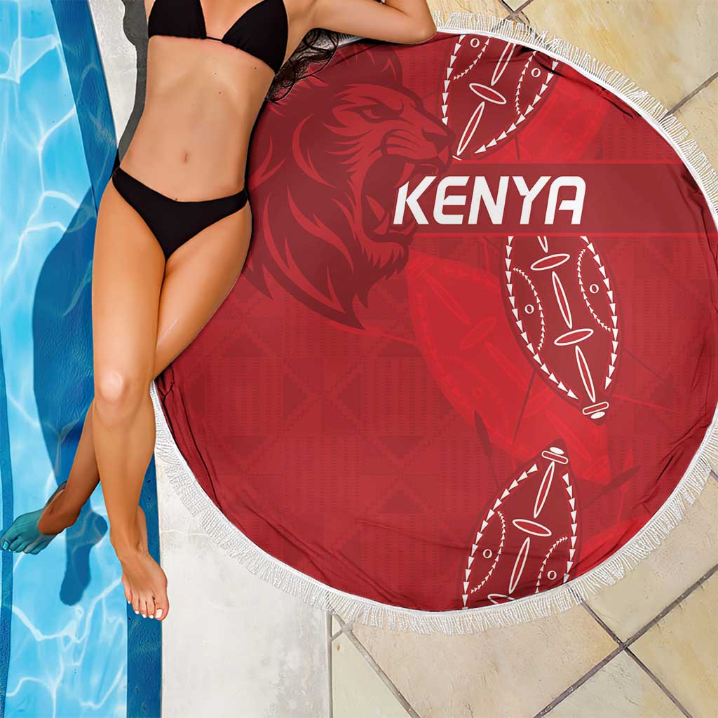 Kenya Rugby Beach Blanket Go Champions Simbas - Red Color