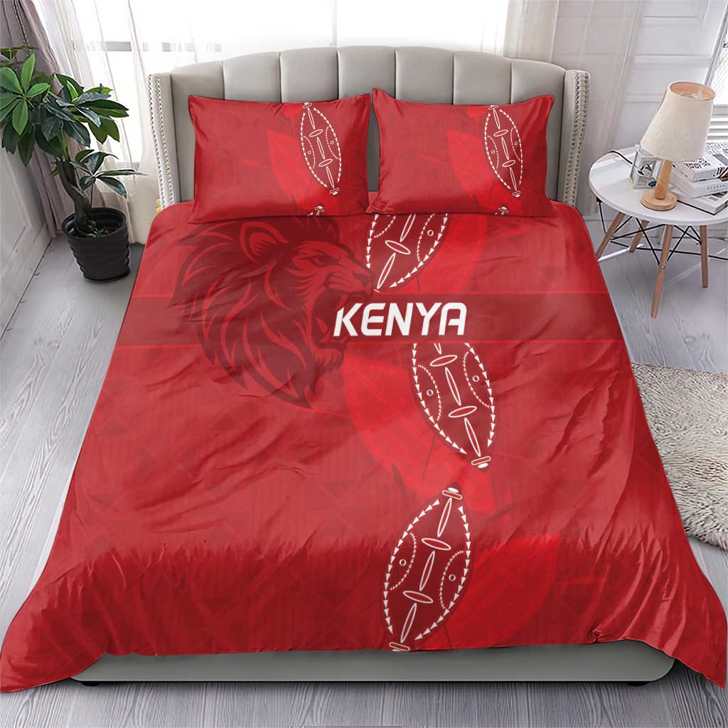 Kenya Rugby Bedding Set Go Champions Simbas - Red Color