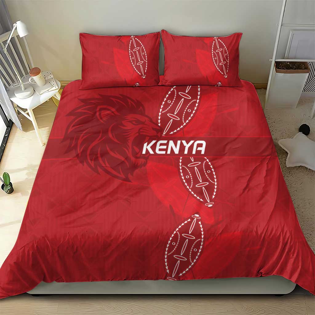 Kenya Rugby Bedding Set Go Champions Simbas - Red Color