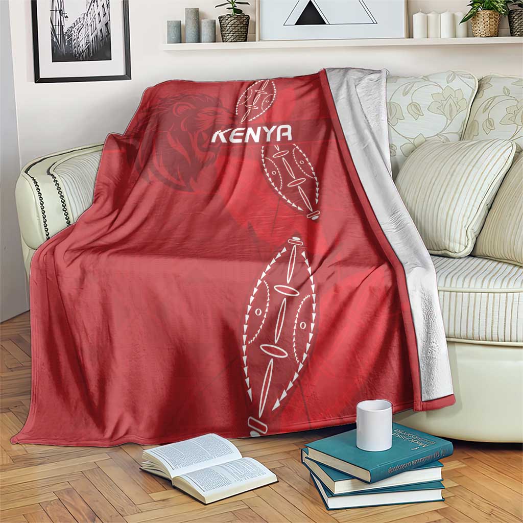 Kenya Rugby Blanket Go Champions Simbas - Red Color