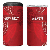 Kenya Rugby Custom 4 in 1 Can Cooler Tumbler Go Champions Simbas - Red Color