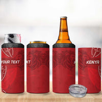 Kenya Rugby Custom 4 in 1 Can Cooler Tumbler Go Champions Simbas - Red Color